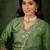 Green color smart silk blend fabric designer embroidery work ceremonial kurta set