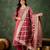 Maroon color smart viscose rayon fabric designer embroidery work ceremonial kurta set