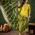 Lemon color smart viscose rayon fabric designer embroidery work ceremonial kurta set