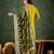 Lemon color smart viscose rayon fabric designer embroidery work ceremonial kurta set