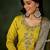 Lemon color smart viscose rayon fabric designer embroidery work ceremonial kurta set