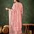 Pink color smart silk blend fabric designer embroidery work ceremonial kurta set