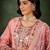 Pink color smart silk blend fabric designer embroidery work ceremonial kurta set