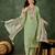Pista color smart silk blend fabric designer embroidery work ceremonial kurta set