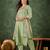 Pista color smart silk blend fabric designer embroidery work ceremonial kurta set
