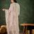 Off white color smart silk blend fabric designer embroidery work ceremonial kurta set