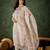 Off white color smart silk blend fabric designer embroidery work ceremonial kurta set
