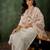 Off white color smart silk blend fabric designer embroidery work ceremonial kurta set
