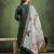Green color beautiful cotton blend readymade kurta set with designer embroidery work