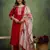 Maroon color beautiful cotton blend readymade kurta set with embroidery work