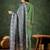 Pista color beautiful cotton blend readymade kurta set with designer embroidery work