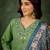 Pista color beautiful cotton blend readymade kurta set with designer embroidery work