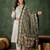 White color beautiful cotton blend readymade kurta set with designer embroidery work