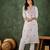 Lavender color roman silk blend ethnic kurta set for embroidered ceremonial looks