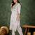 Green color roman silk blend ethnic kurta set for embroidered ceremonial looks