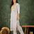 Yellow color roman silk blend ethnic kurta set for embroidered ceremonial looks