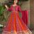 Pink color heavy wedding wear faux georgette sequins embroidered bridesmiad gown with dupatta