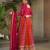 Pink color heavy wedding wear faux georgette sequins embroidered bridesmiad gown with dupatta