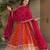 Pink color heavy wedding wear faux georgette sequins embroidered bridesmiad gown with dupatta