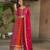Pink color heavy wedding wear faux georgette sequins embroidered bridesmiad gown with dupatta