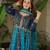 Rama color heavy wedding wear faux georgette sequins embroidered bridesmiad gown with dupatta