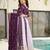 Wine color heavy wedding wear faux georgette sequins embroidered bridesmiad gown with dupatta