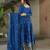 Beautiful blue color festive special chinon fabric sequins embroidered trendy gown with dupatta