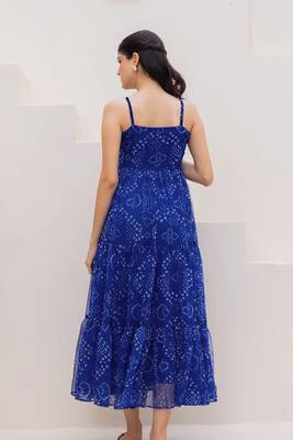 Blue color beautiful faux georgett festive wear gown 2
