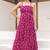 Magenta color beautiful faux georgett fabric ethnic festive wear girlie gown