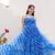 Blue color beautiful faux georgett fabric ethnic festive wear girlie gown