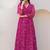 Magenta color beautiful faux georgett fabric ethnic festive wear girlie gown