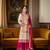 Pink color chinon fabric designer embroidered readymade suit for girls