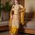 Yellow color chinon fabric designer embroidered readymade suit for girls