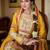 Yellow color chinon fabric designer embroidered readymade suit for girls