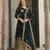 Teal blue color faux georgette fabric graceful ceremonial wear girlie trendy gown with dupatta
