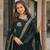 Teal blue color faux georgette fabric graceful ceremonial wear girlie trendy gown with dupatta