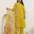 Yellow color shimmer silk  fabric designer embroidery work formally ethnic readymade kurta set