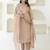 Peach color chanderi silk  fabric designer embroidery work formally ethnic readymade kurta set