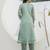 Sea green color chanderi silk  fabric designer embroidery work formally ethnic readymade kurta set