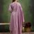 Lavender color viscose rayon fabric designer embroidery work formally ethnic readymade kurta set