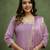 Lavender color viscose rayon fabric designer embroidery work formally ethnic readymade kurta set