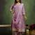 Lavender color viscose rayon fabric designer embroidery work formally ethnic readymade kurta set