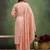 Peach color viscose rayon fabric designer embroidery work formally ethnic readymade kurta set