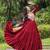 Maroon navratri special rayon kutchi gamthi kodi work gown