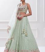 Pista Georgette Ethnic Lehenga choli