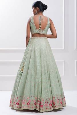 Pista Georgette Ethnic Lehenga choli 2