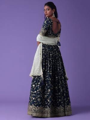 Blue Georgette Ethnic Lehenga choli 2