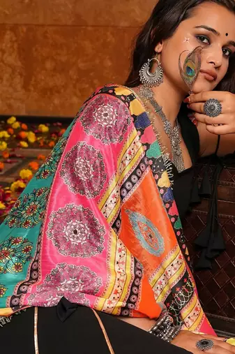 Black Ethnic Georgette lehenga choli