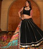 Black Ethnic Georgette lehenga choli