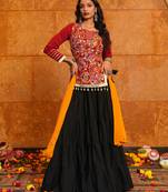 Maroon Festive Special Crepe Fabric Lehenga choli